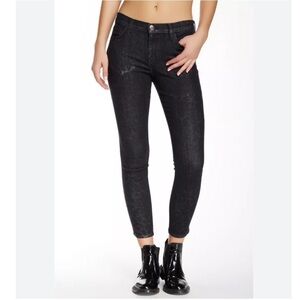 Current Elliott The Stiletto Highland Leopard in  Black Ankle Jeans